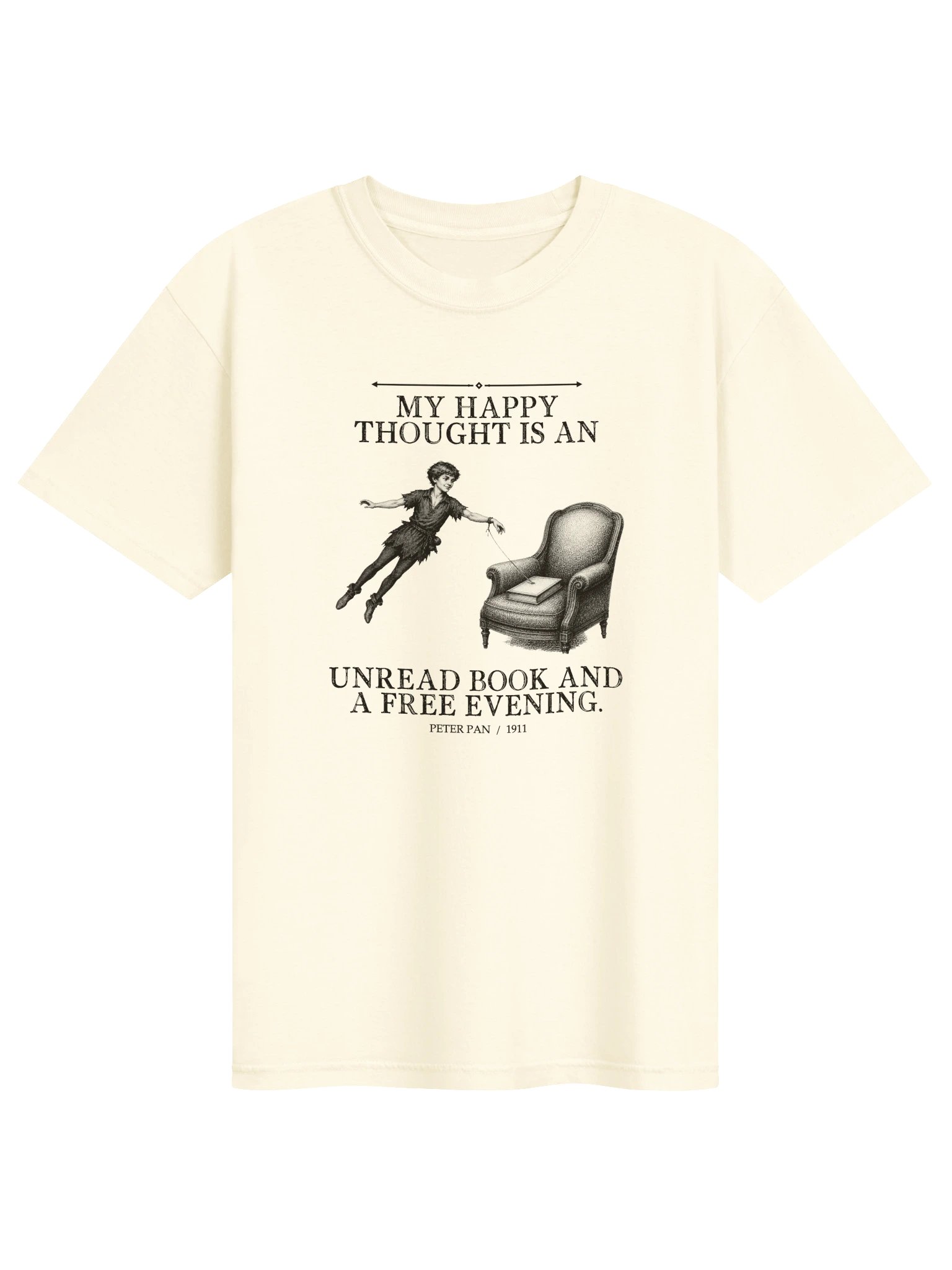 Happy Thought Unread Book Free Evening -- Peter Pan Tee (Light) product image (1)