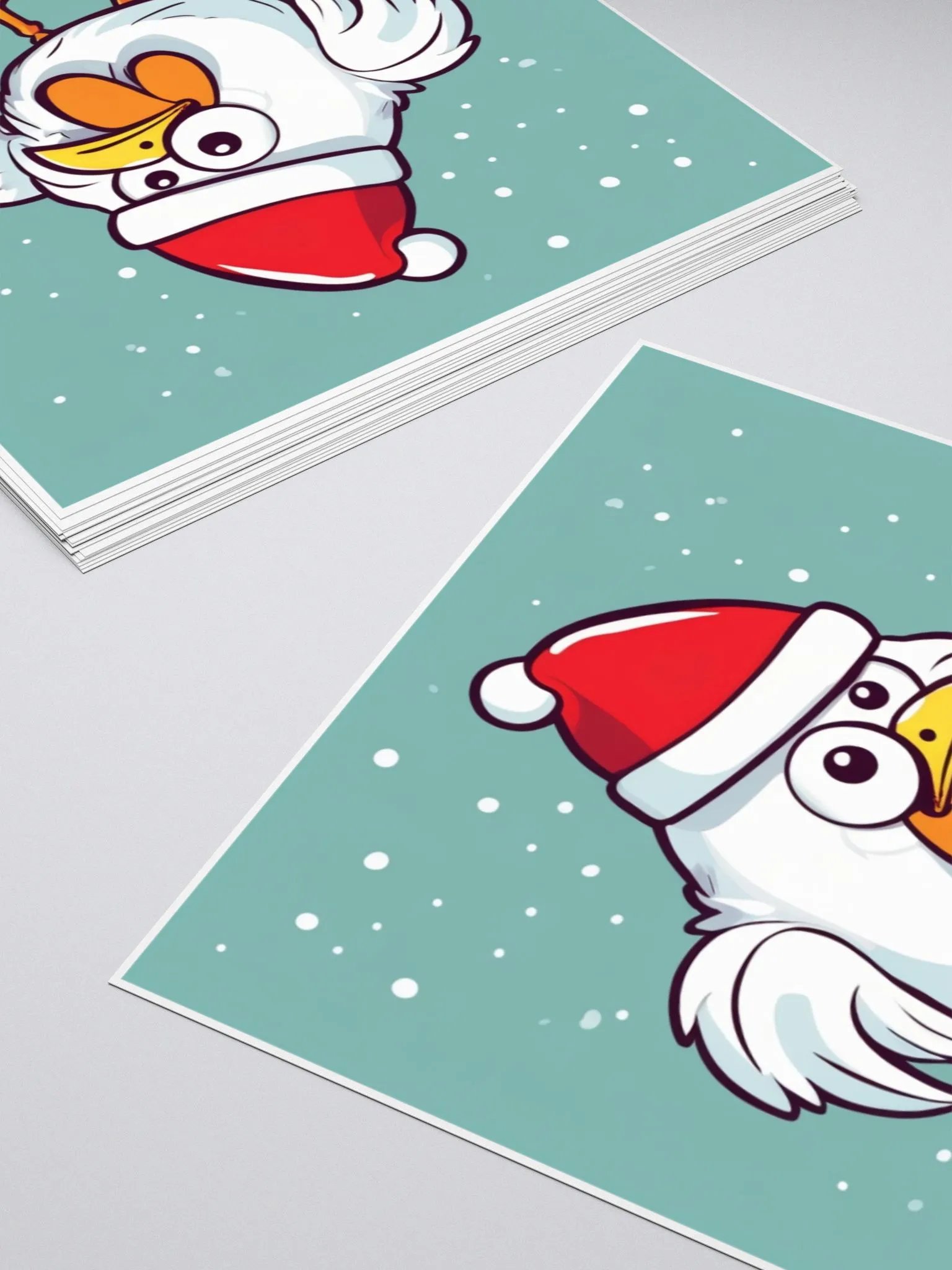 Festive Chicken Santa Hat Stickers product image (4)