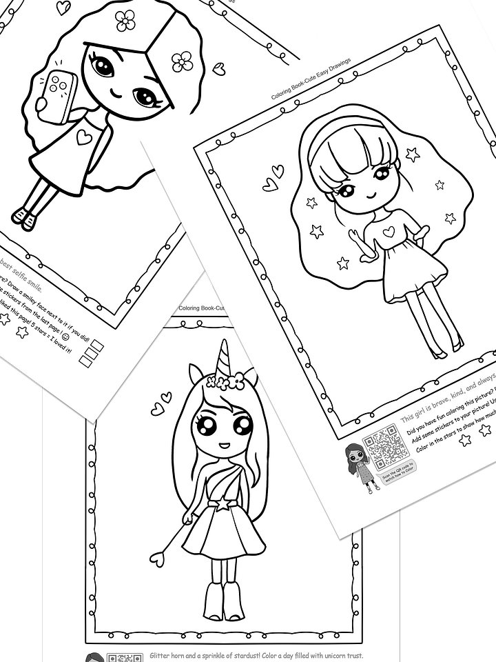 Sparkly Girls Coloring Fun - Digital Download product image (2)