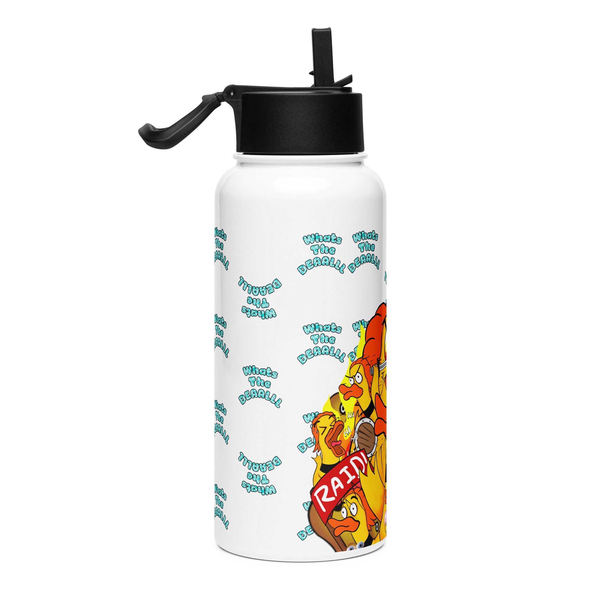 Emote Collage 32oz Water Bottle with Straw Top product image (4)