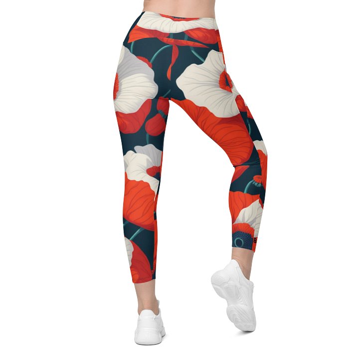 Barry Grady 'Poppies' Crossover Leggings with Pockets product image (2)