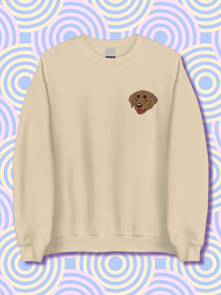 Happy Labrador retriever Pup Embroidered Crewneck product image (1)