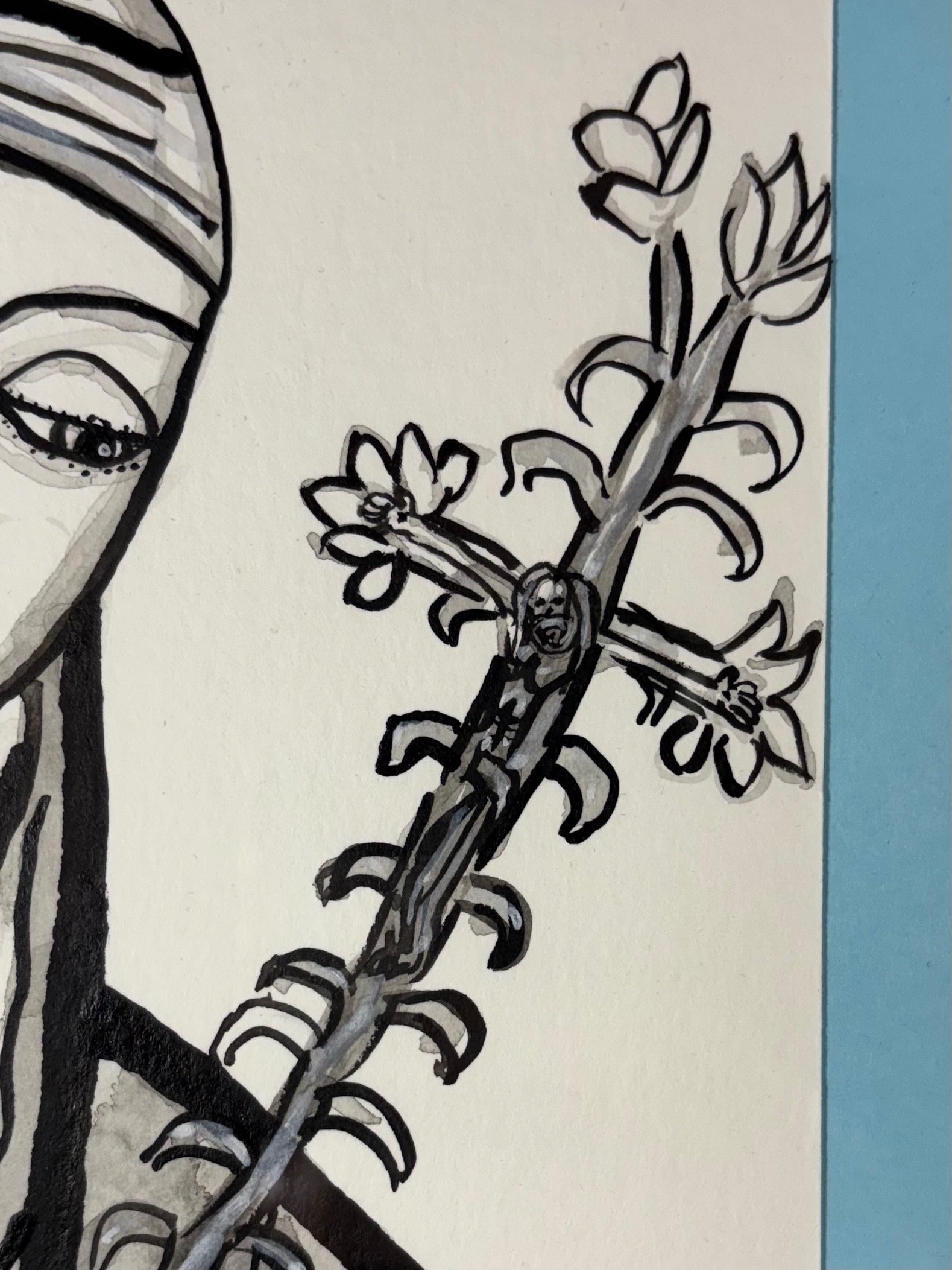 St. Catherine of Siena Framed Ink Drawing product image (4)