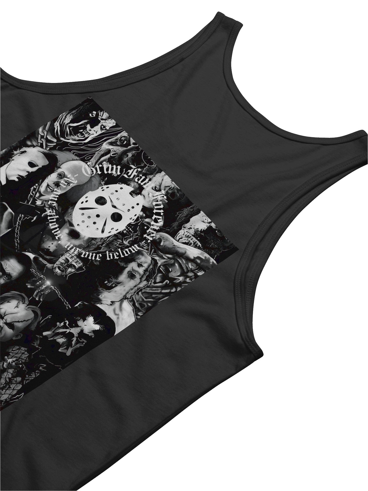 GRIM FAM — HALLOWEEN HORROR DROP: “FREE HUGS” EDITION - SINGLET - #1 - Black / Navy / Blue / Red / Grey product image (13)