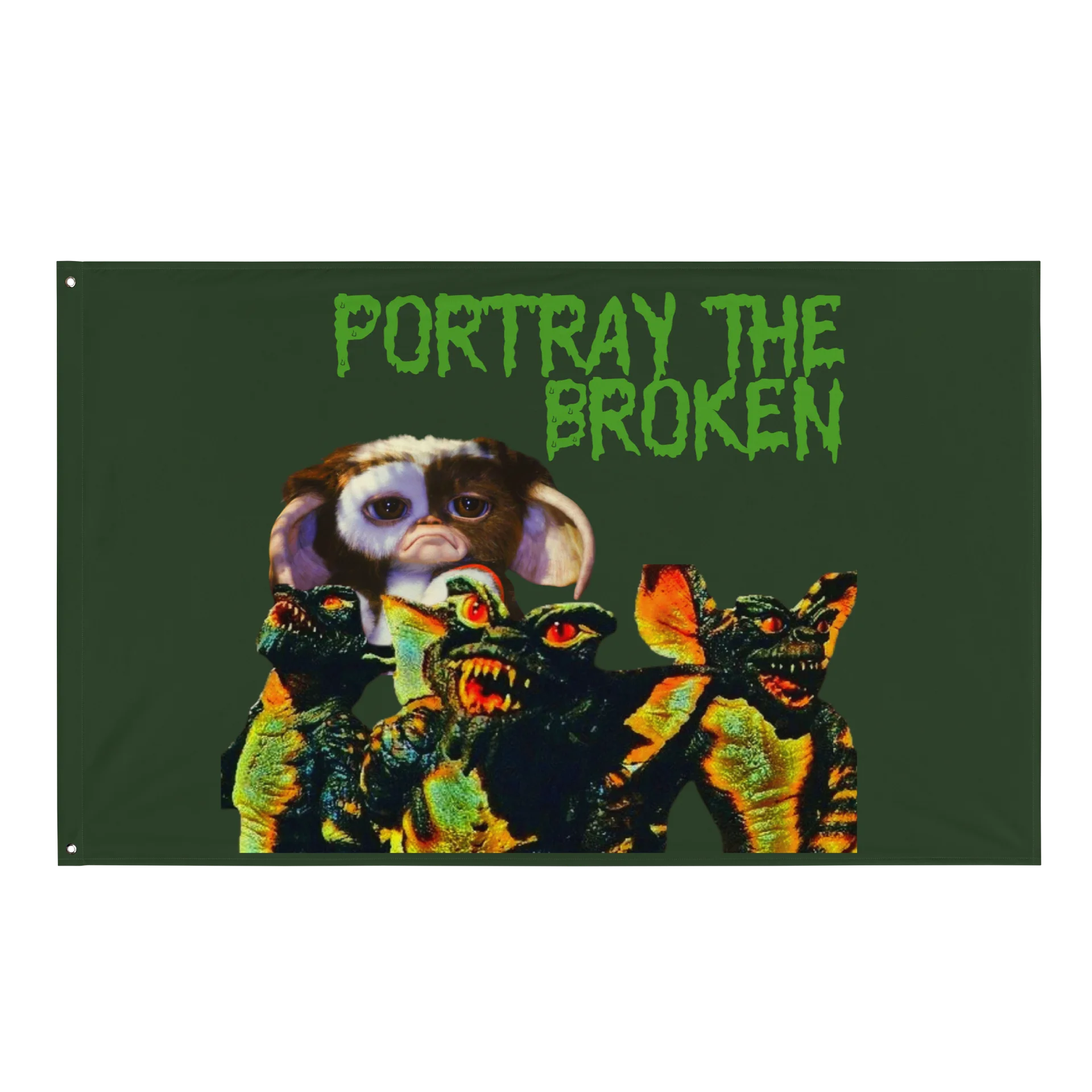 Portray the Broken Gremlins Wall Flag product image (1)