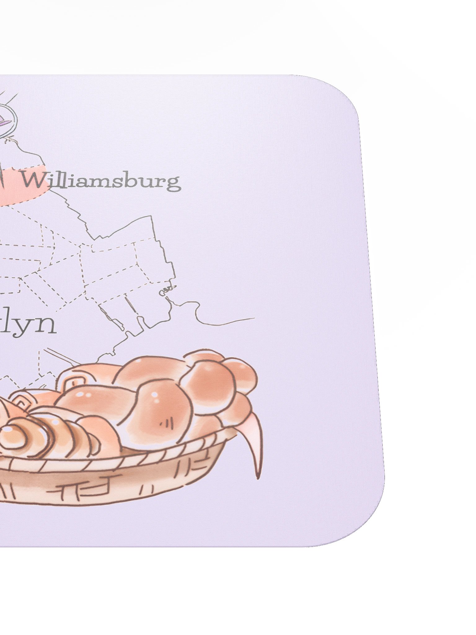Williamsburg on the map, mouse pad product image (5)