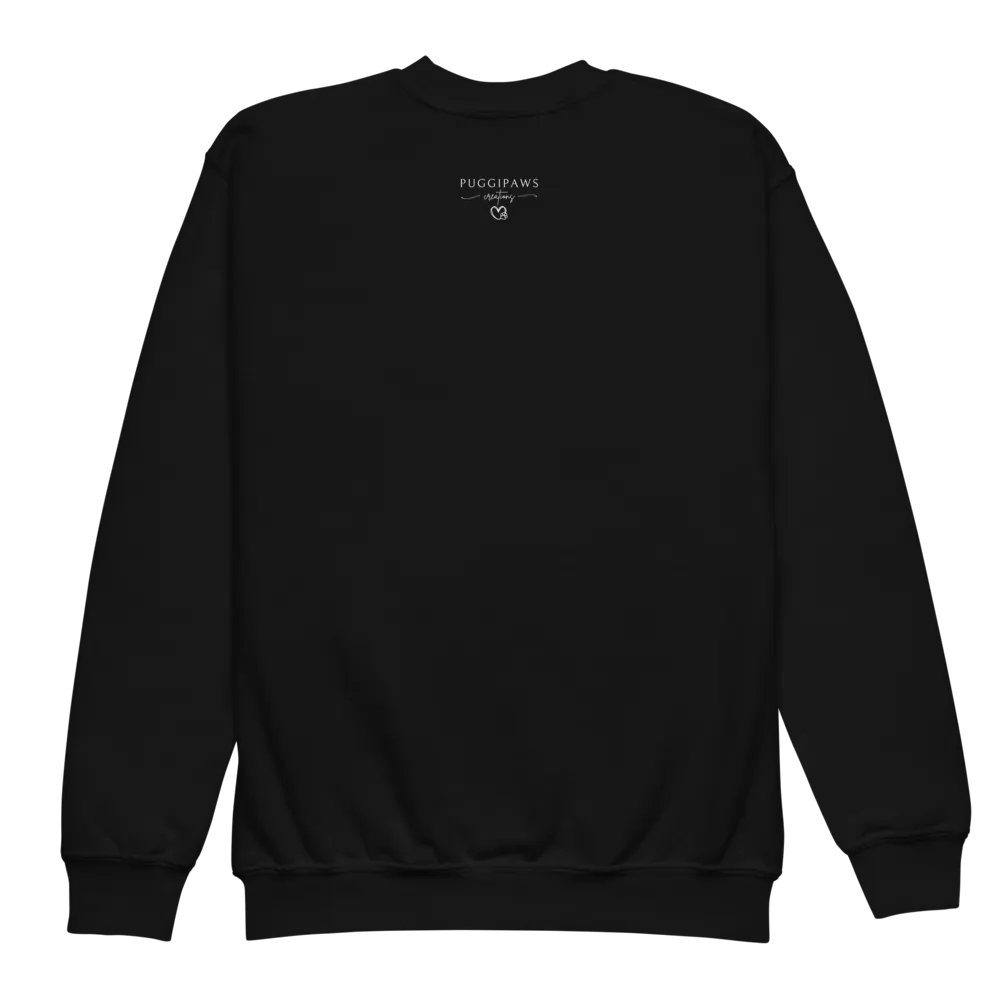 Festive Pug Christmas Wreath Youth Sweatshirt product image (11)
