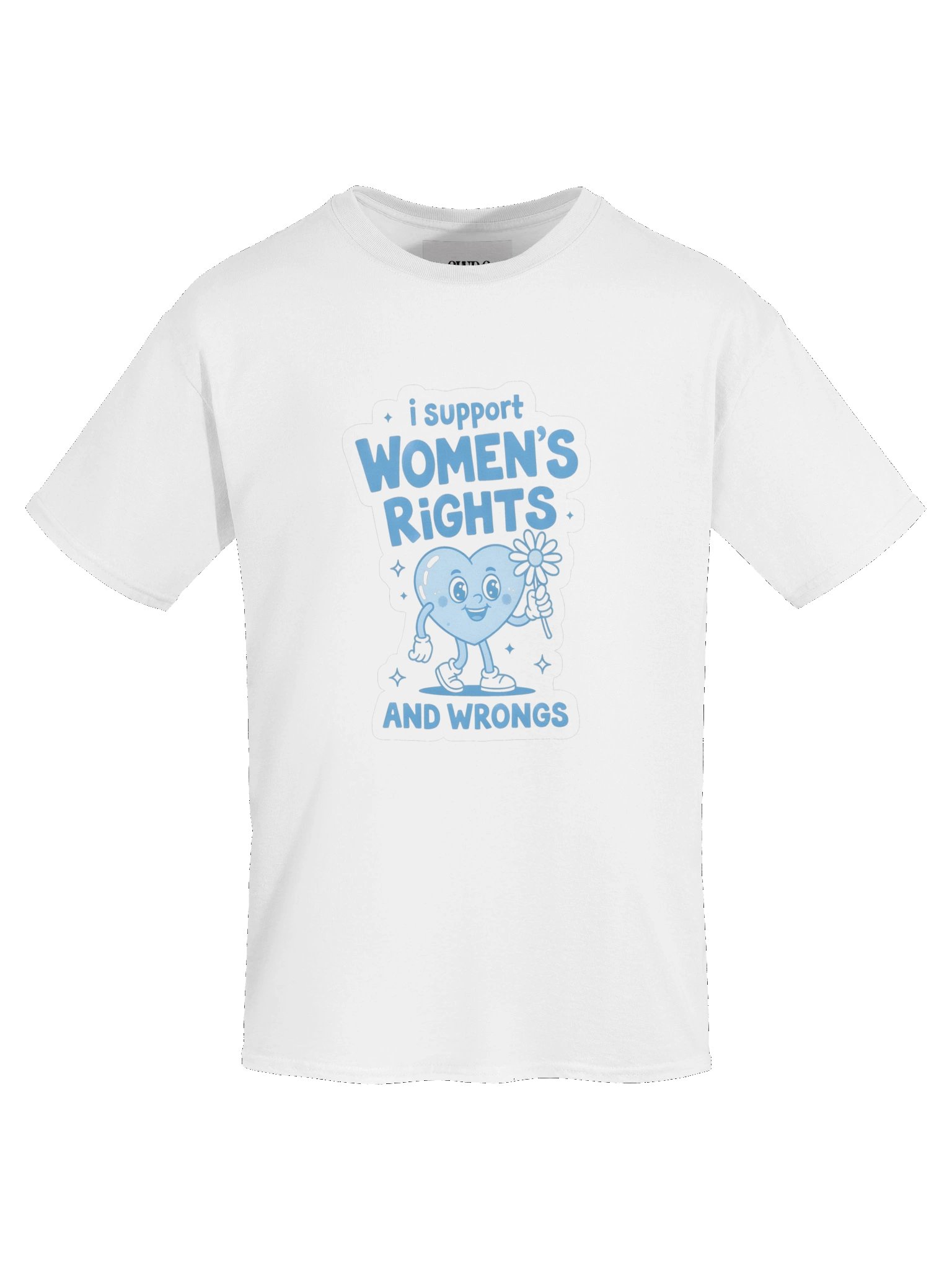 I support women's rights and wrongs BLUE HEART SHIRT product image (5)