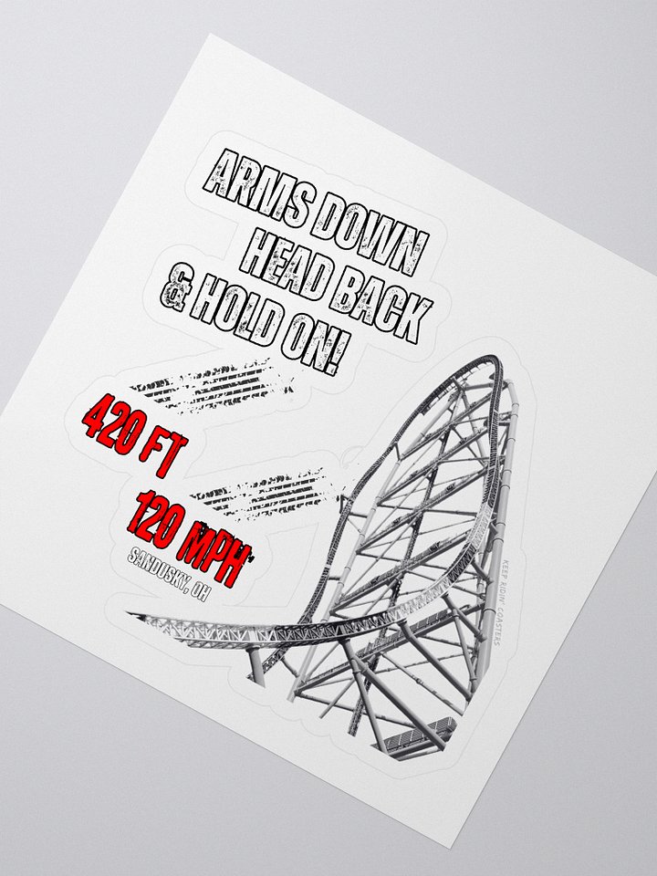 Arms Down, Head Back & Hold On - 420/120 Sticker product image (2)
