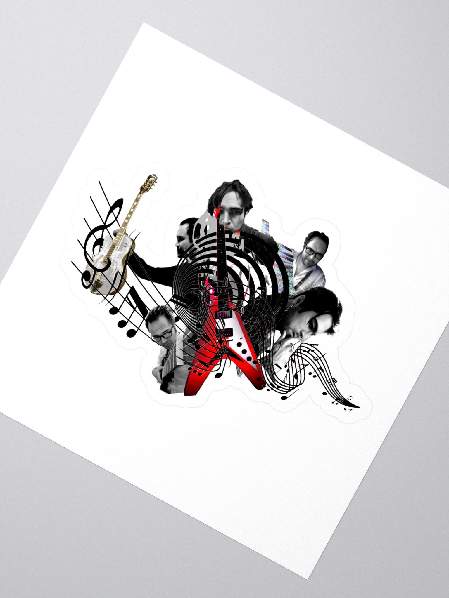 Musical Collage Kiss Cut Stickers product image (2)