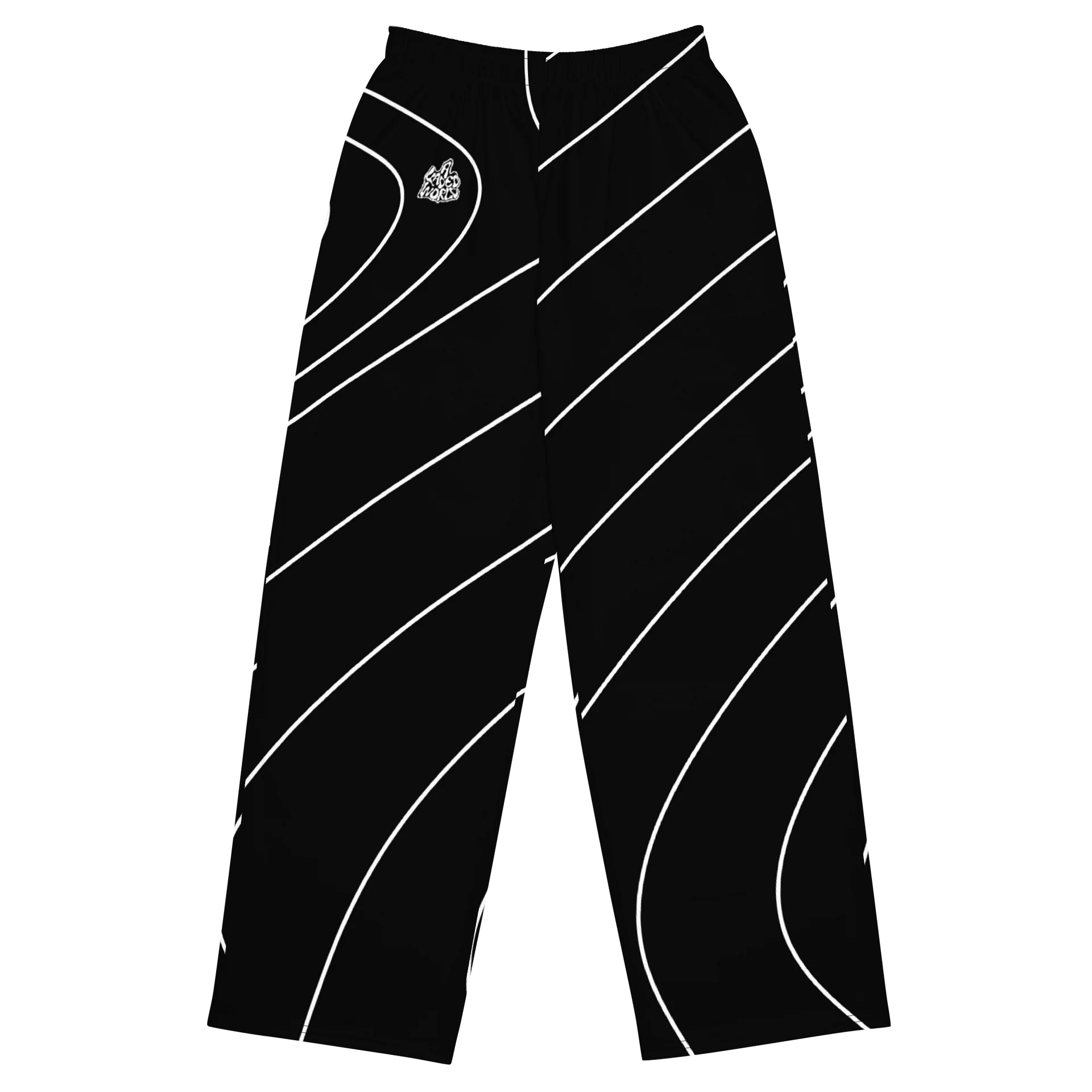 A Faded World Warped Stripe Black Pants product image (1)