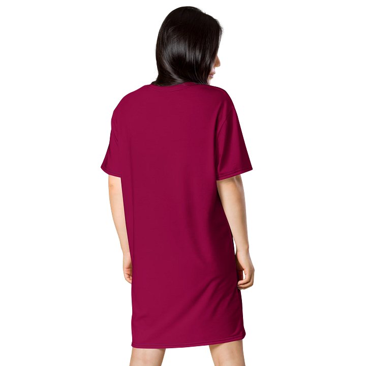 Oversized T-Shirt Dress - Deep Burgundy 2, Sizes 2XS-6XL product image (2)