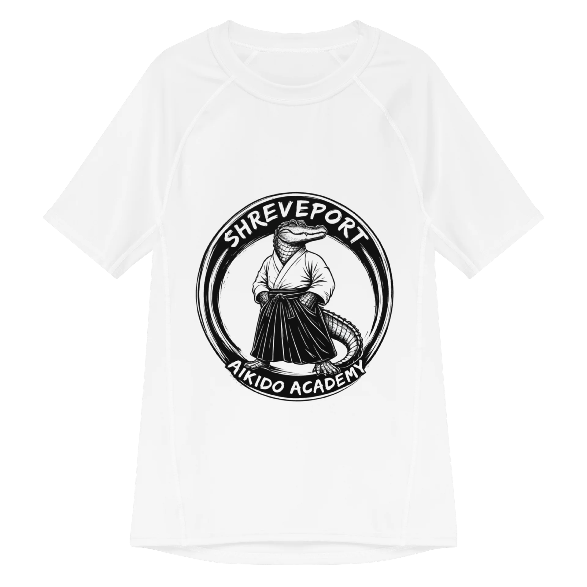 Shreveport Aikido Academy Rash Guard with Large Logo