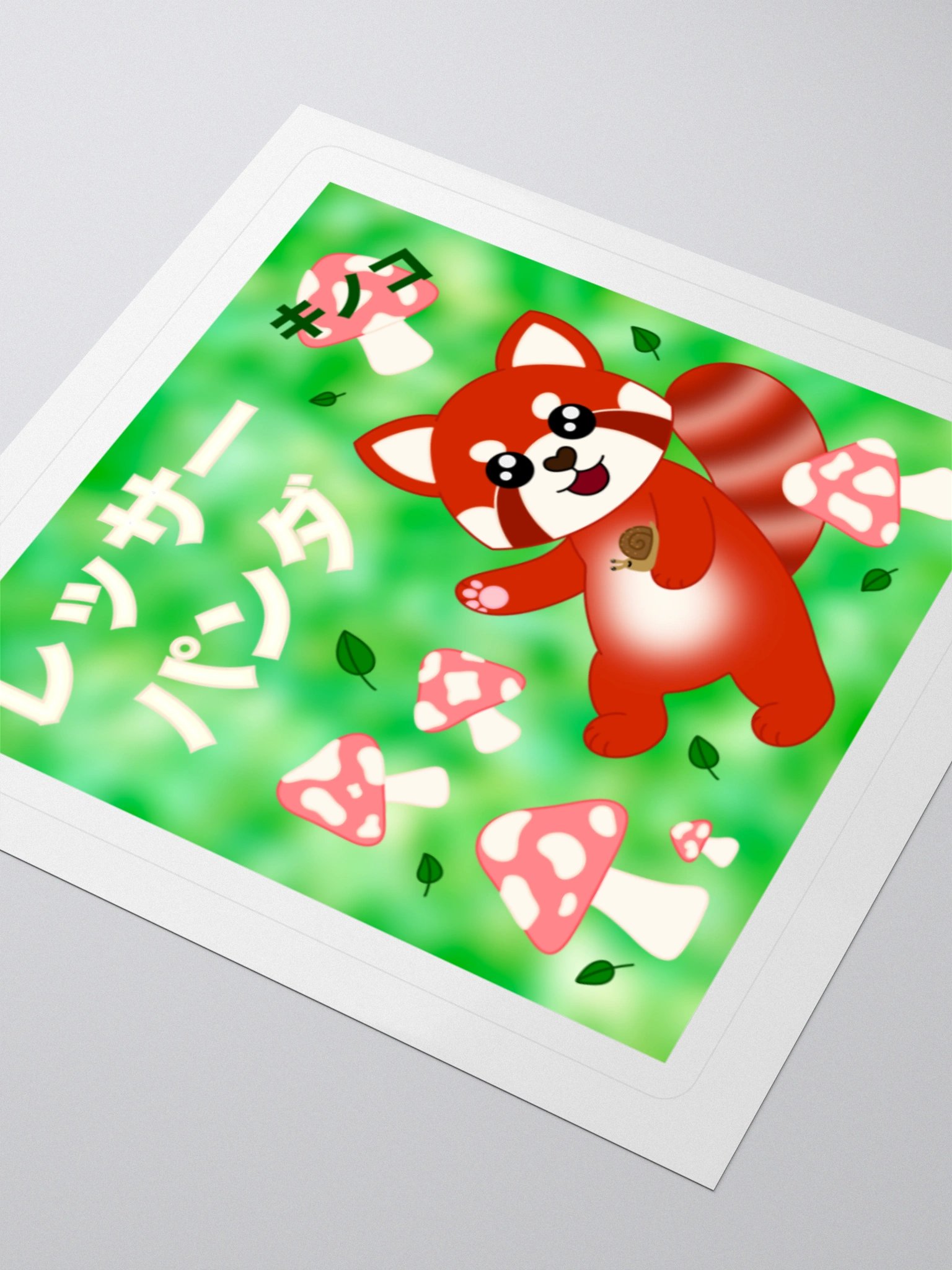 Red Panda Mushroom Sticker product image (3)