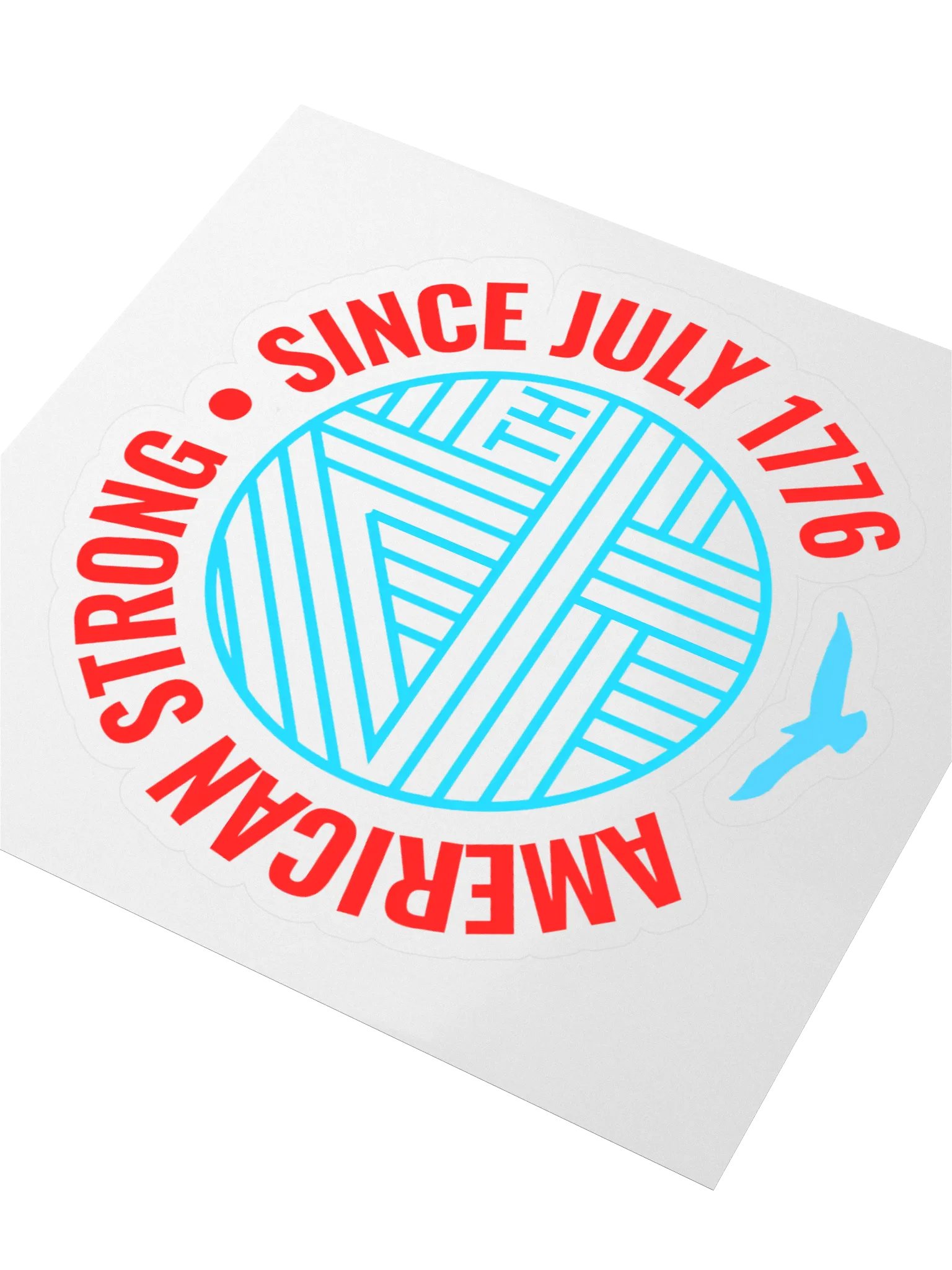 American Strong Kiss Cut Stickers product image (3)
