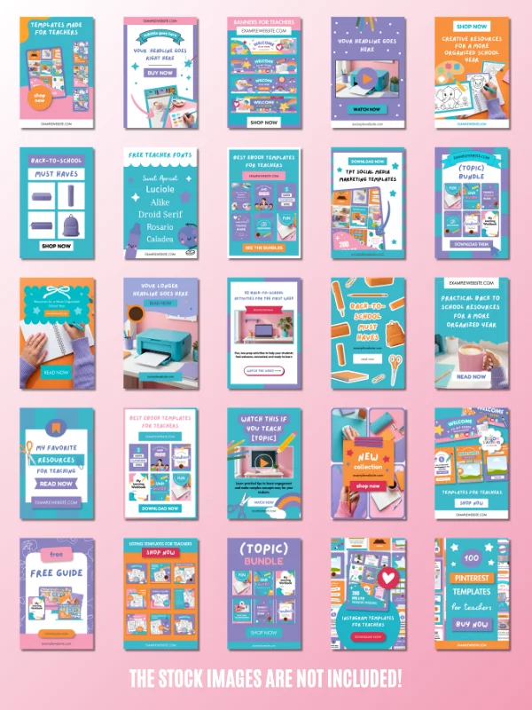 Pinterest Pin Templates for TPT Sellers product image (5)