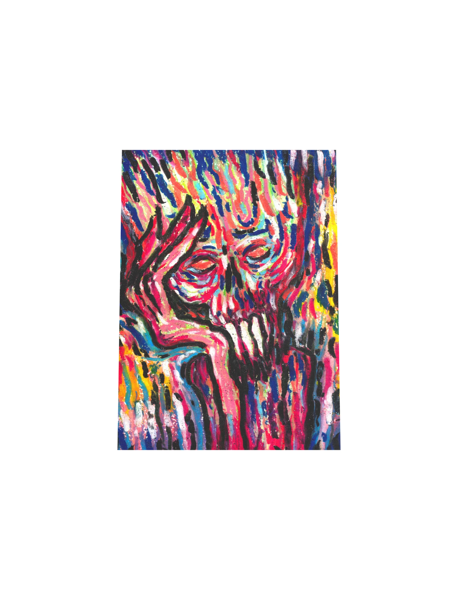 Wandering — Surreal Fantasy Monster Oil Pastel Art Print product image (6)