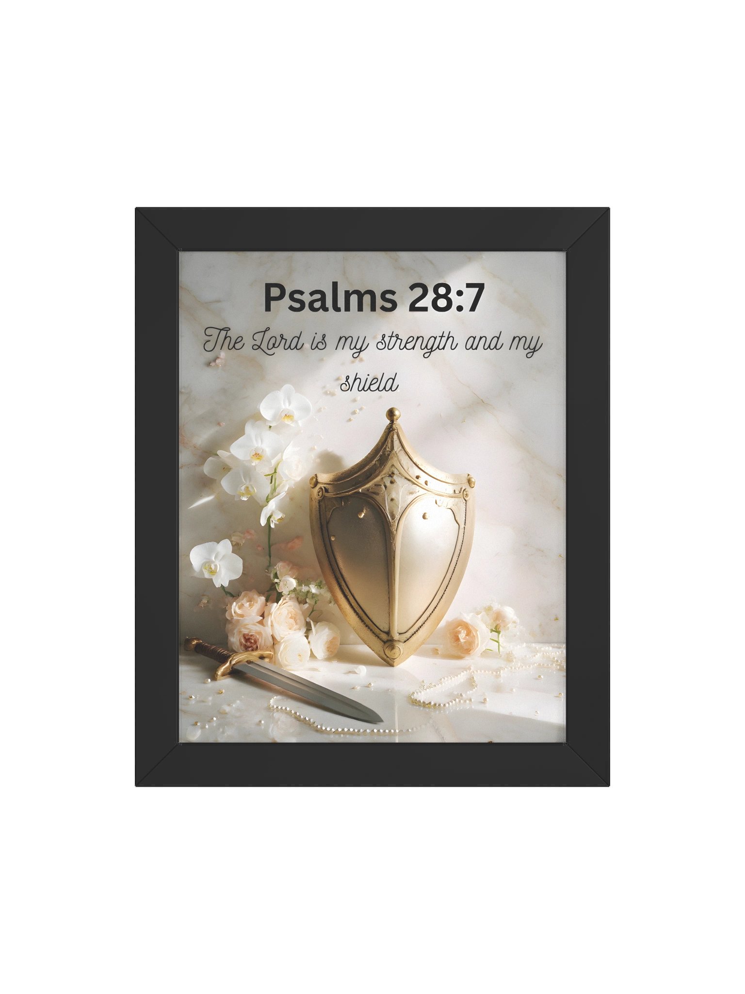 Psalms 28:7 – Strength & Protection Wall Art product image (4)