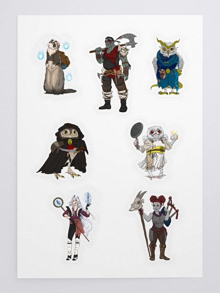 The Dirty Rollers Kerfuckles Character Art Sticker Sheet product image (1)