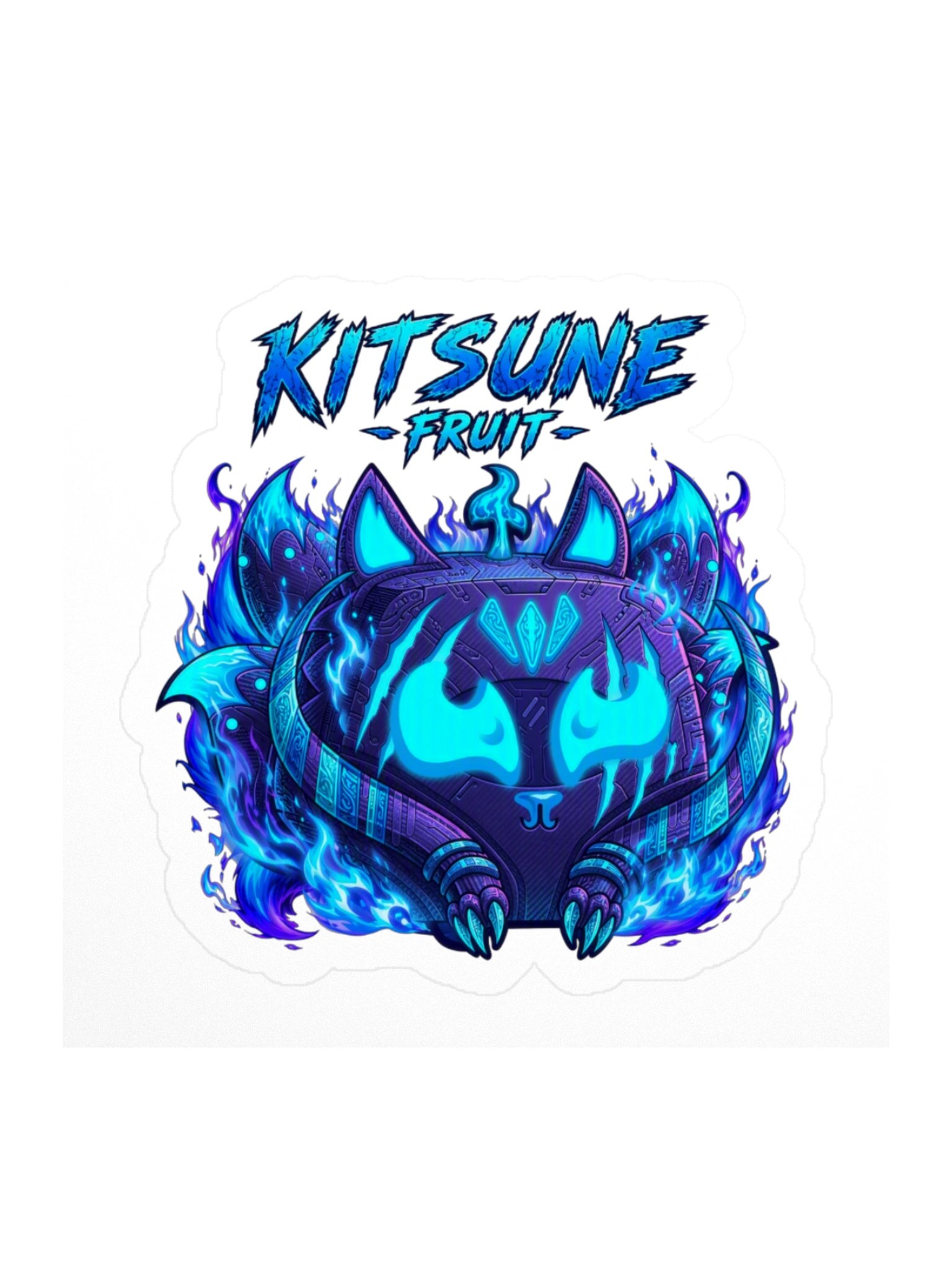 Kitsune Fruit Sticker 3x3" Blox Fruits Gamer Gift For Kids product image (1)