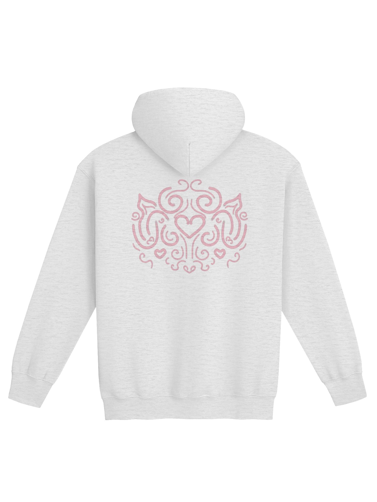 pink heart ornamental zip up hoodie product image (2)