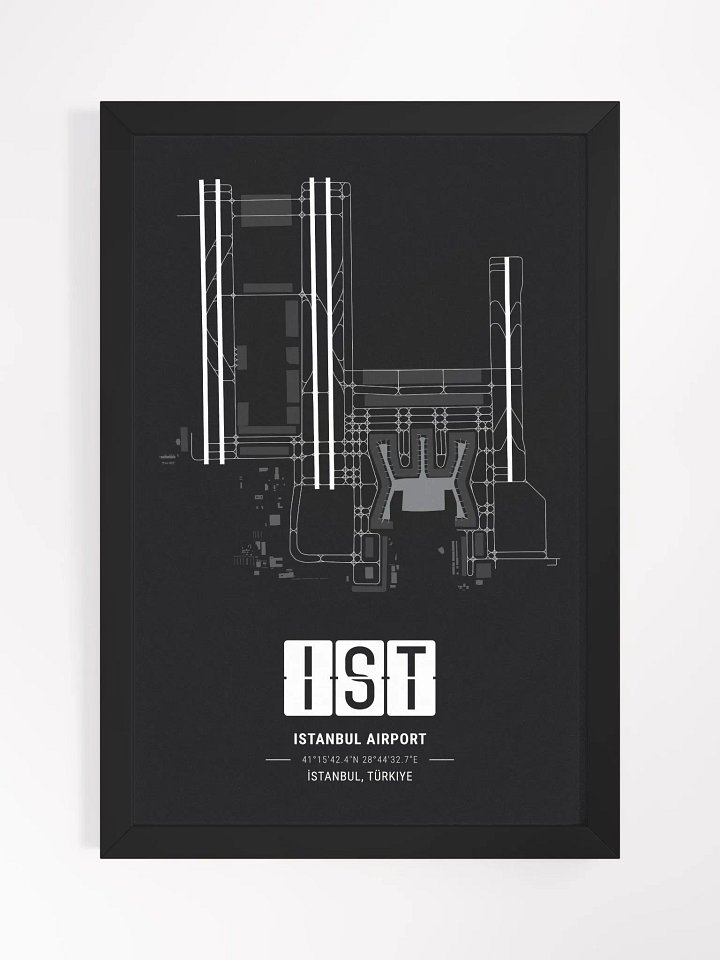 Framed Airport IST Premium Map On Matt Paper product image (1)