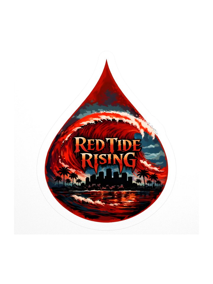 Red Tide Rising Kiss Cut Stickers product image (2)