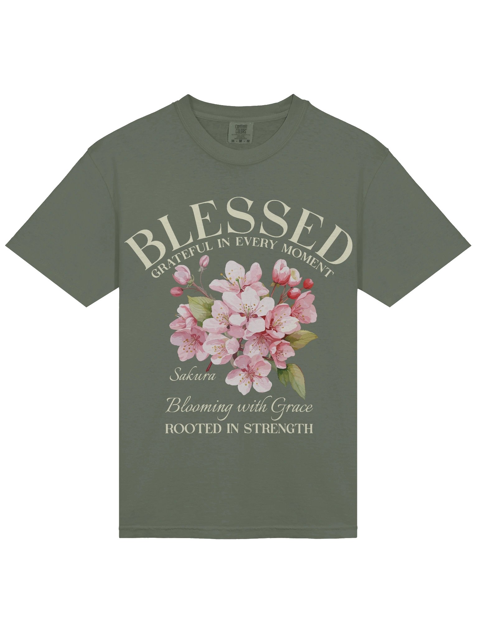 March Blessed Sakura Flower Shirt – Blooming with Grace, Rooted in Strength Graphic Tee product image (7)