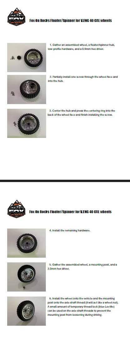 40 CAL Spinner Floater Instructions product image (1)
