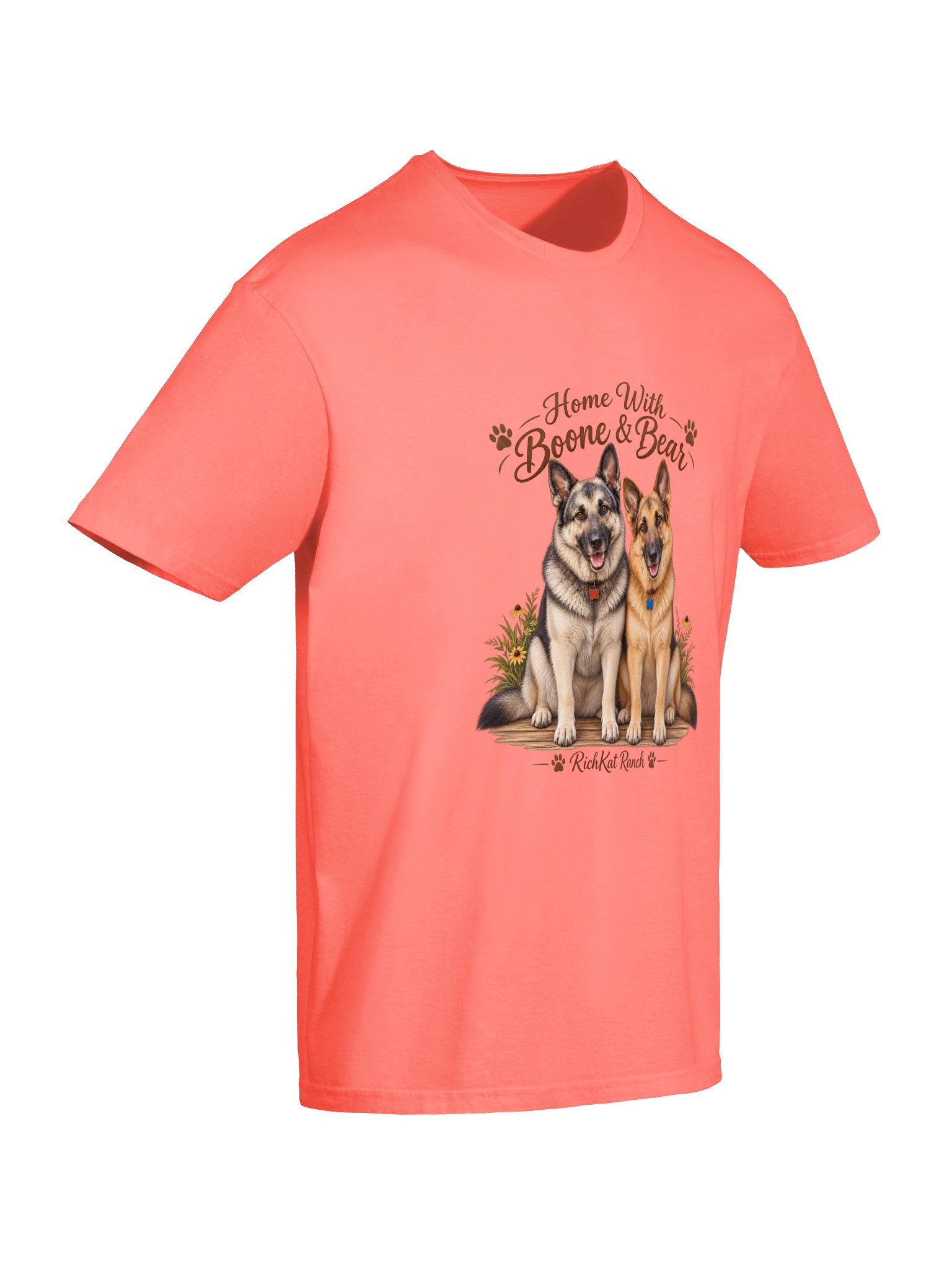 Home With Boone & Bear — Paws and Flowers T-Shirt product image (6)