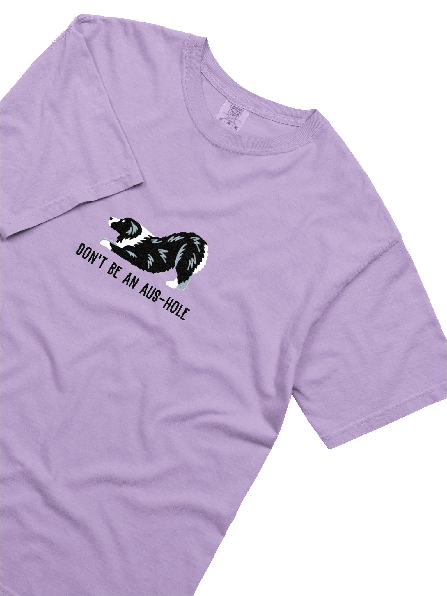 Don't Be an Aus-Hole T-Shirt(Embroidered) of an Australian Shepherd(Black & White) product image (8)