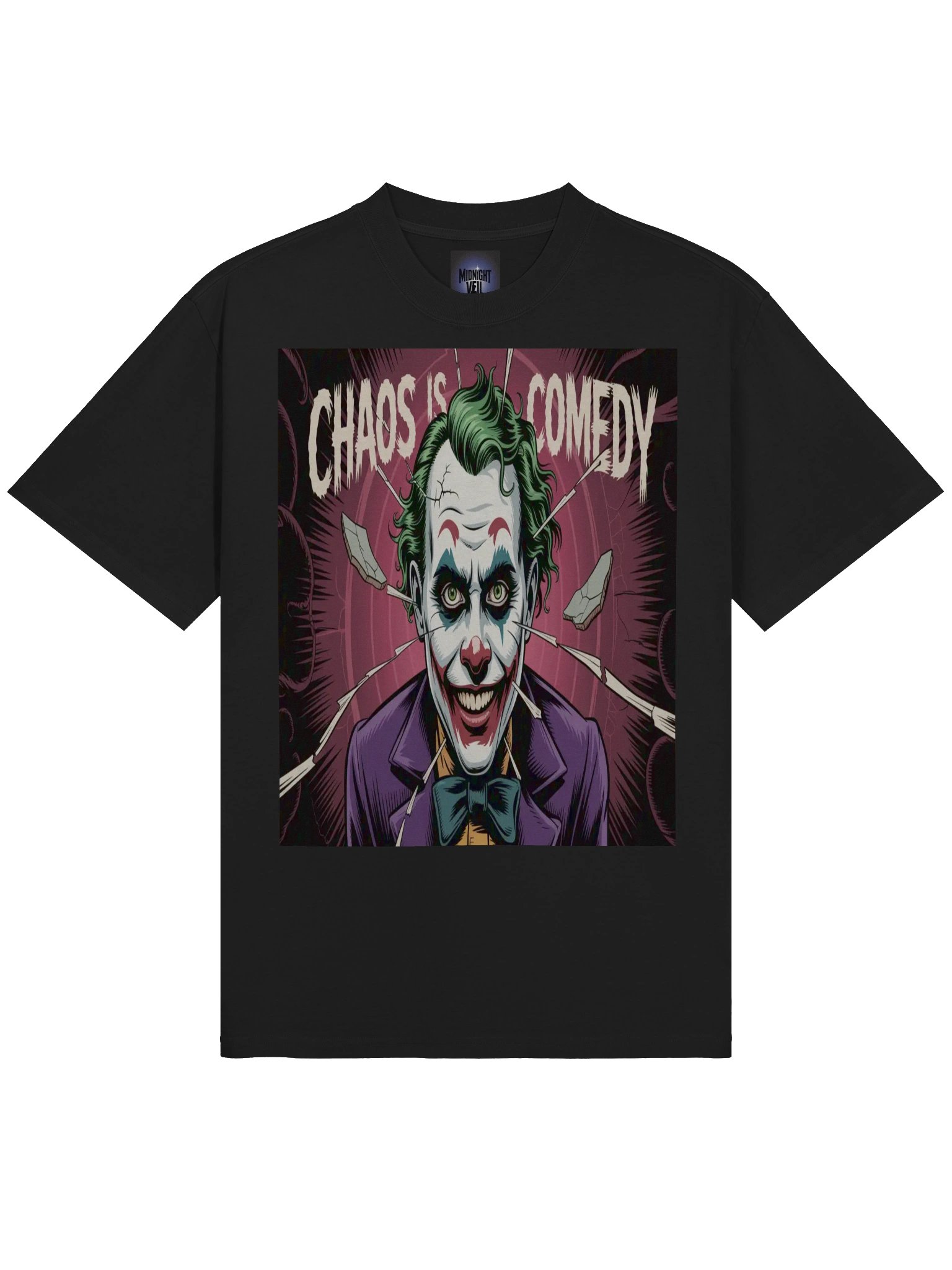 Joker 'Chaos is Comedy' Oversized Faded T-Shirt product image (5)