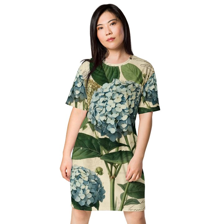 Vintage Hydrangea Dreams T-Shirt Dress product image (1)