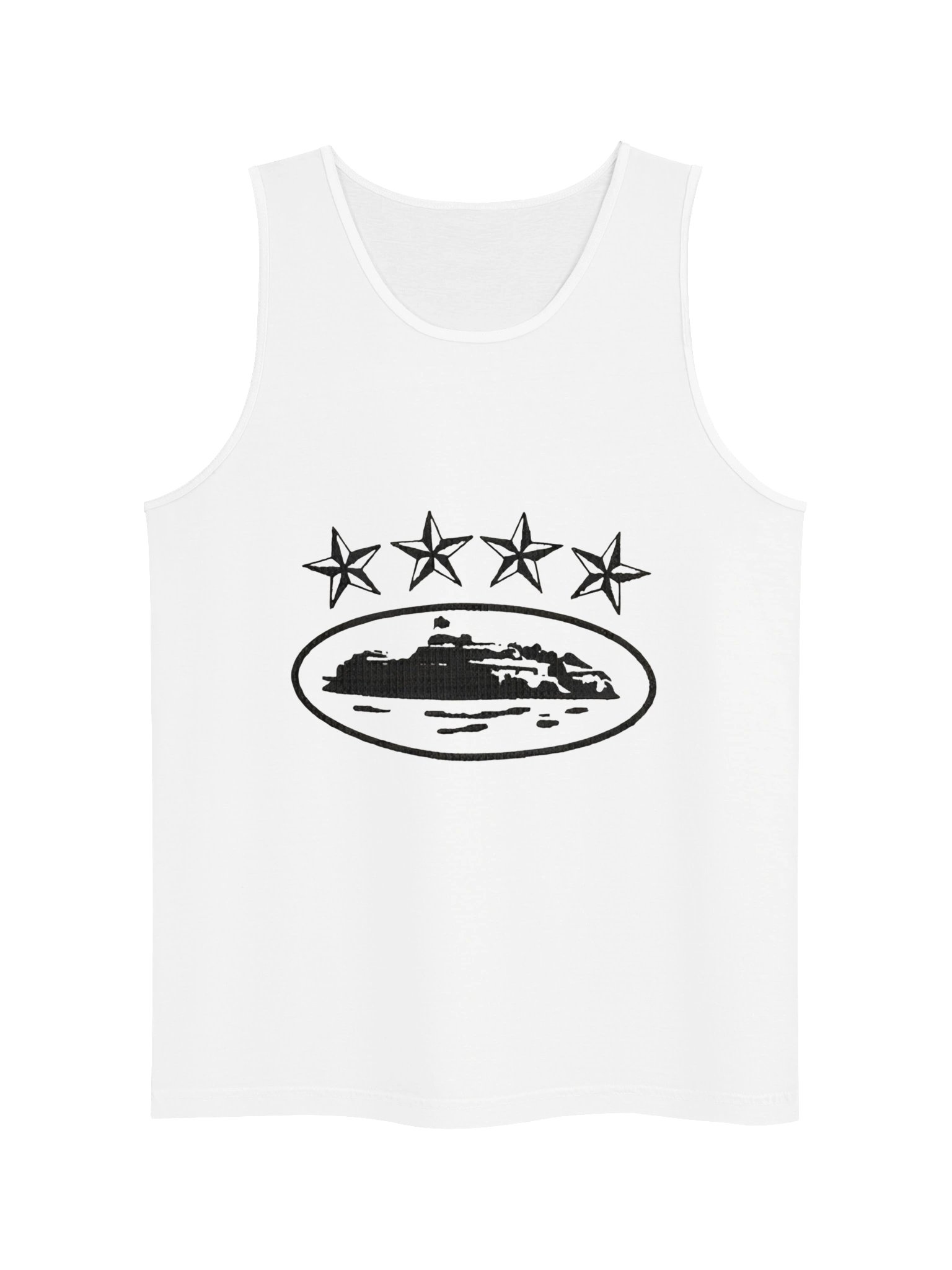 Corteiz 4Starz Alcatraz Tank Top White product image (1)