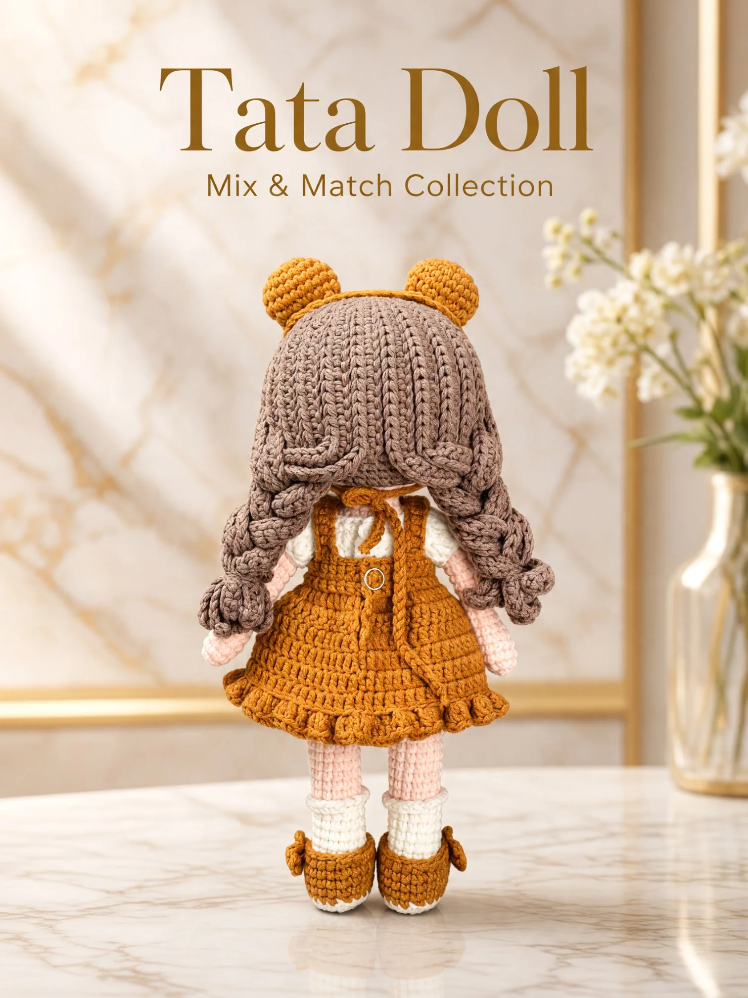PDF | Crochet 9-inch Tata Doll in Bear Outfit | Amigurumi Doll Pattern product image (4)