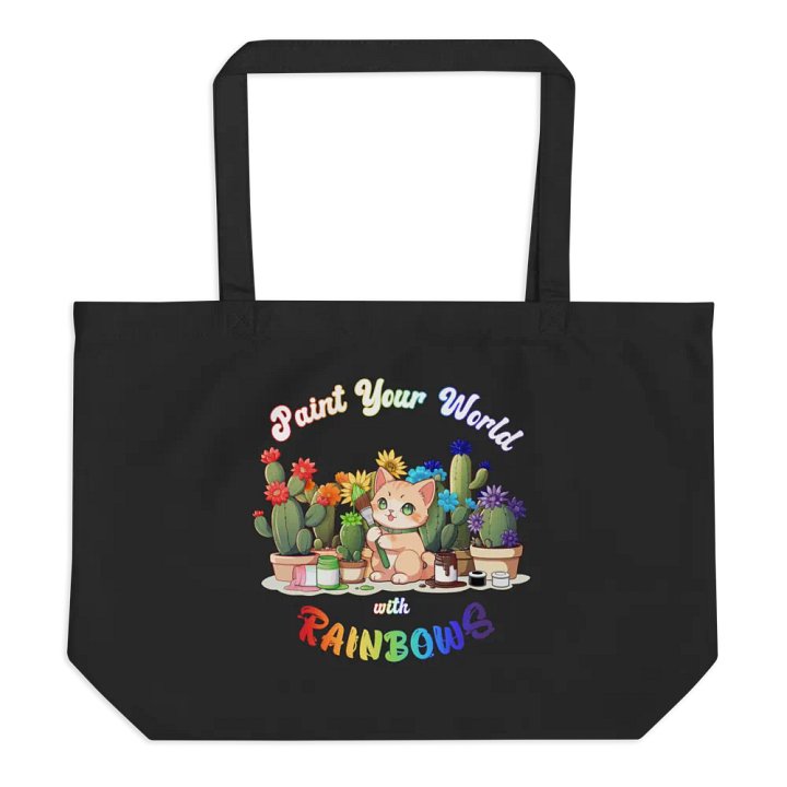 Rainbow Kitten Artist Organic Cotton Tote product image (2)