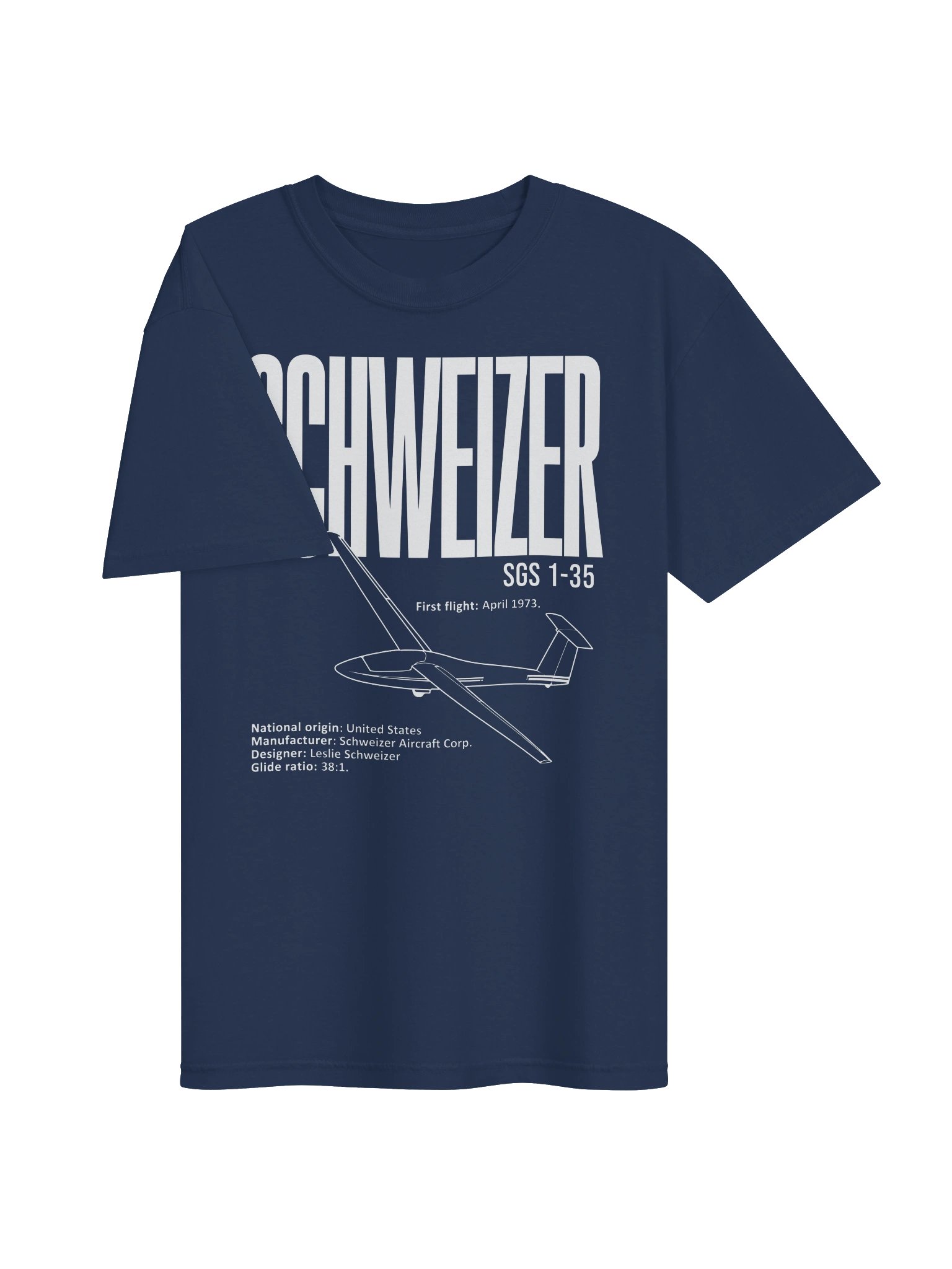 Schweizer SGS 1-35 Glider Pilot T-Shirt product image (57)