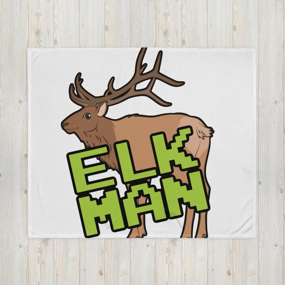 Elk Man Throw Blanket product image (16)