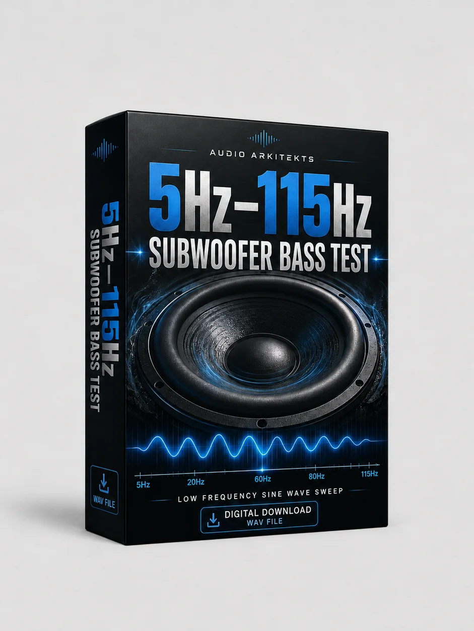 5Hz to 115Hz Subwoofer Bass Test Sweep | WAV Download product image (1)