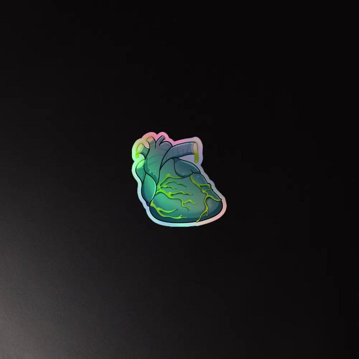 Pumping Plague Heart Holographic Sticker product image (2)