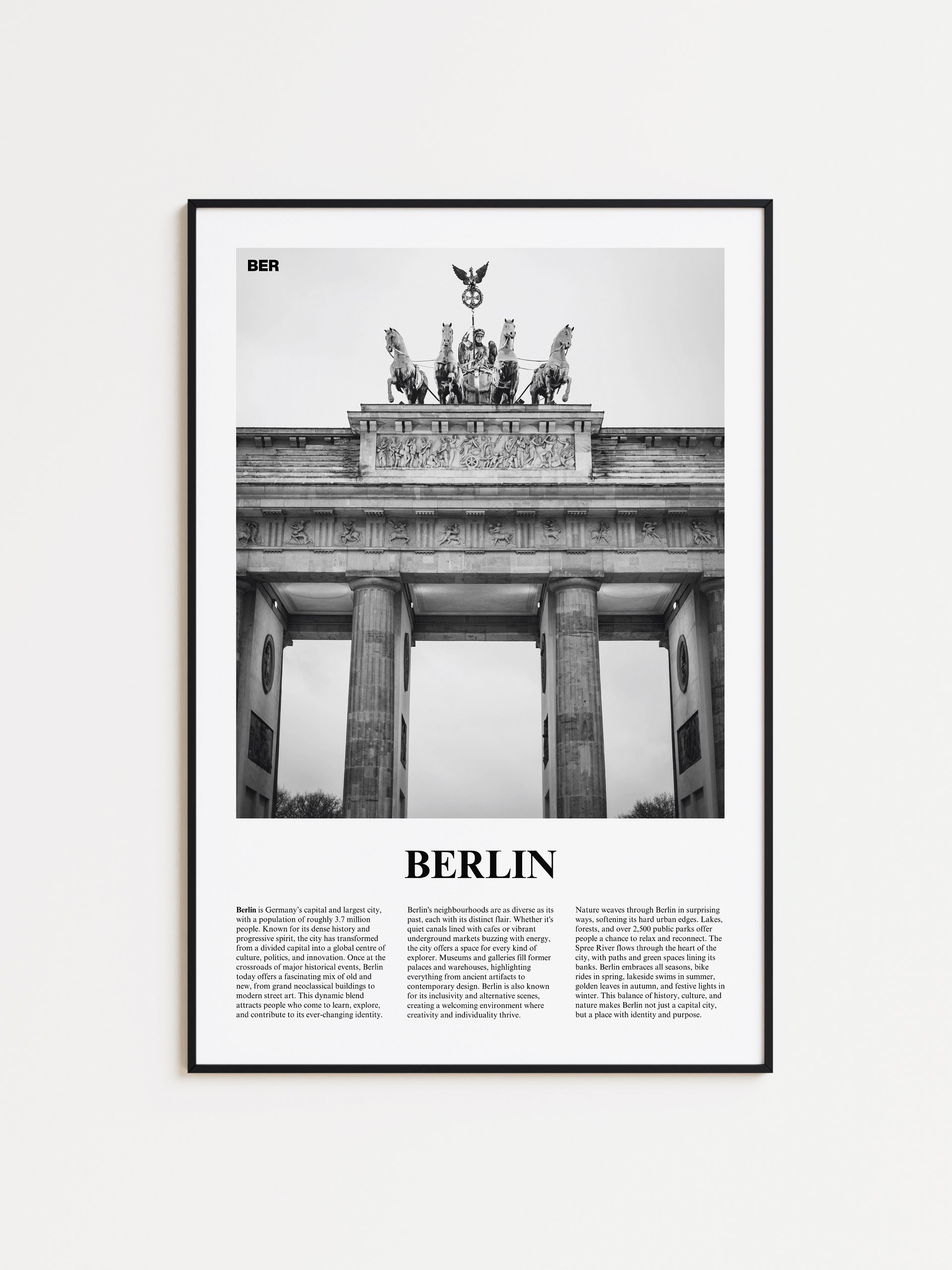 Berlin 04 Newspaper Poster | Framed product image (1)