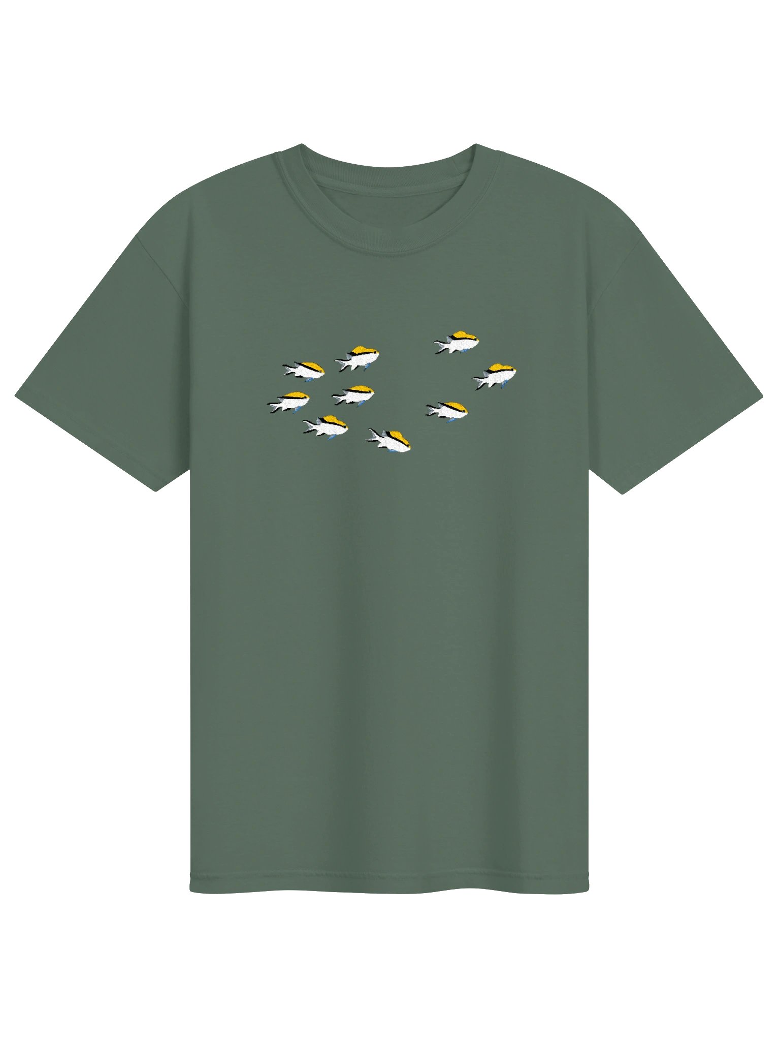 A School of Barrier Reef Chromis Embroidered Premium Shirt | Saltwater Reef Aquarium Fish & Marine Life Apparel product image (4)