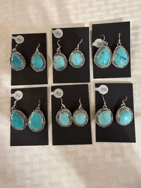 Signature "Sacred Buffalo" Dry Creek Turquoise Earrings product image (1)