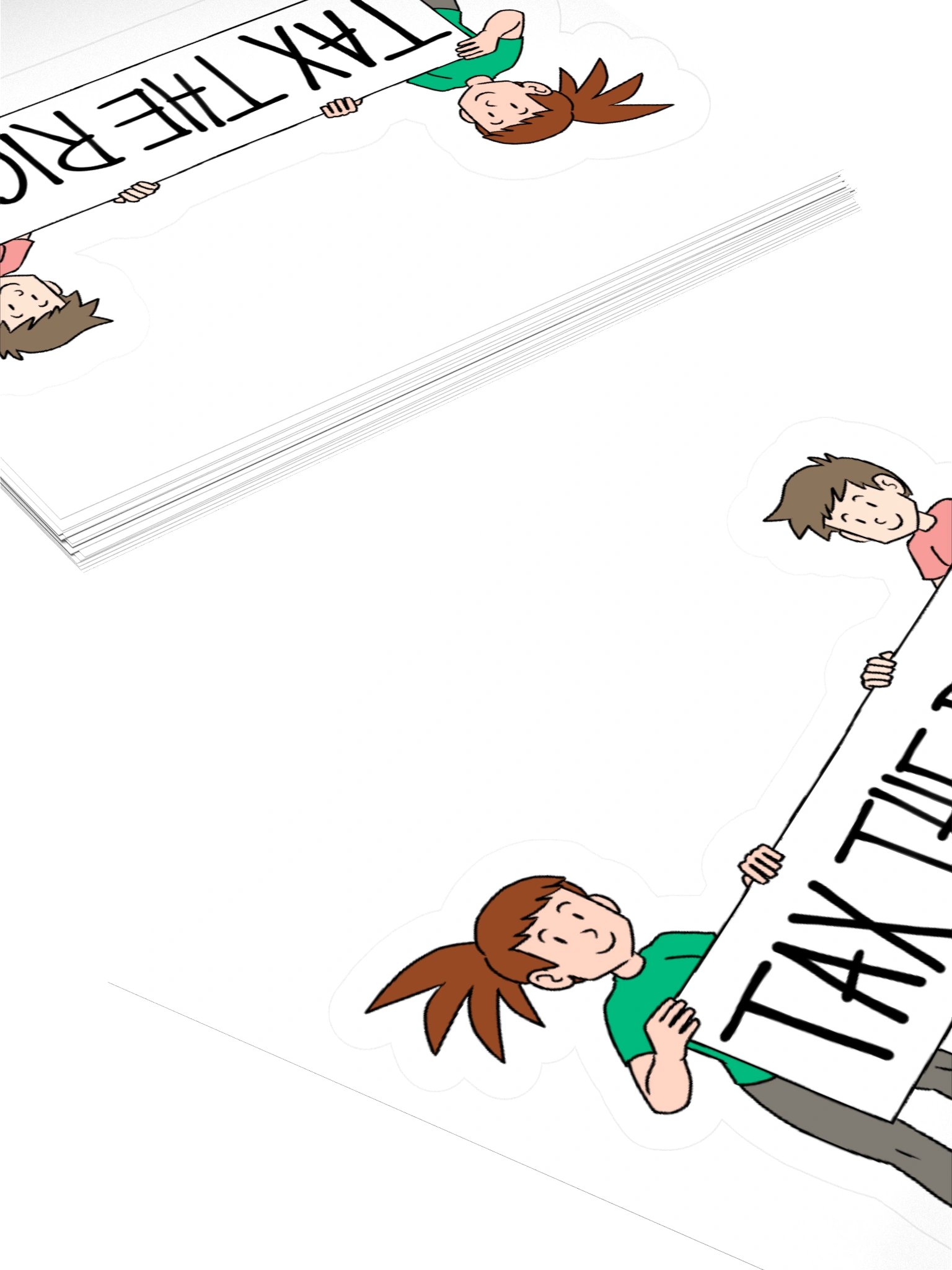 "Tax the rich" banner die-cut sticker product image (11)