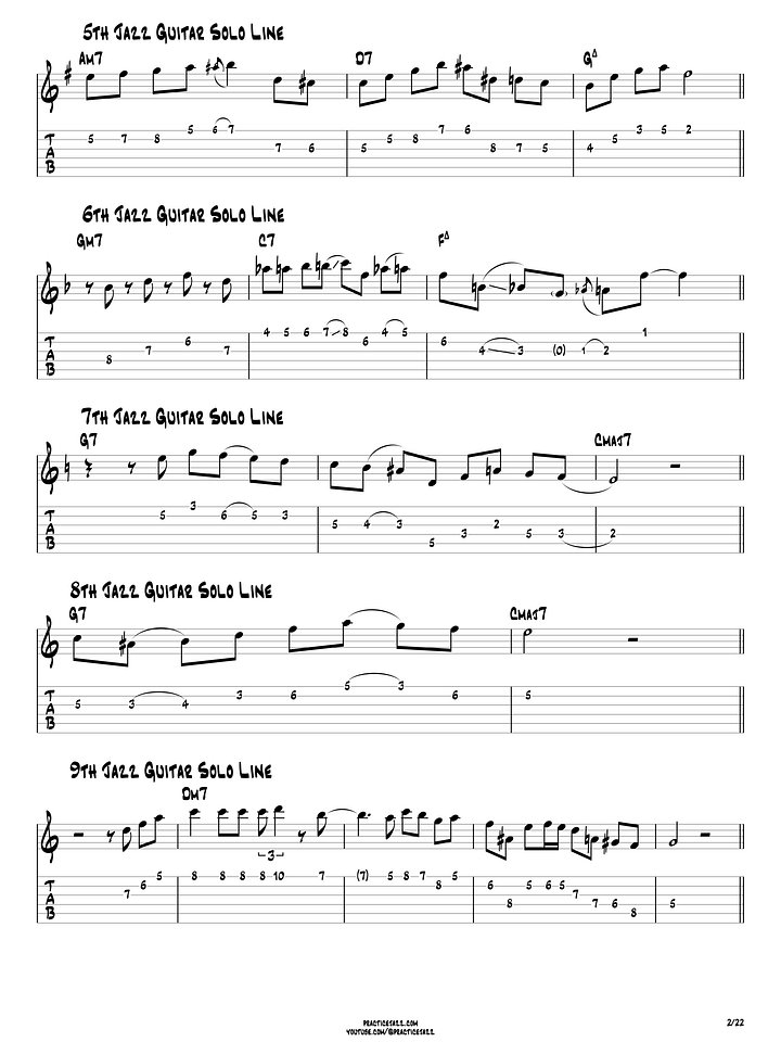 Jazz Guitar Lick 1000 – Vol.1: The First 100 (Guitar Pro + PDF + TAB) product image (2)