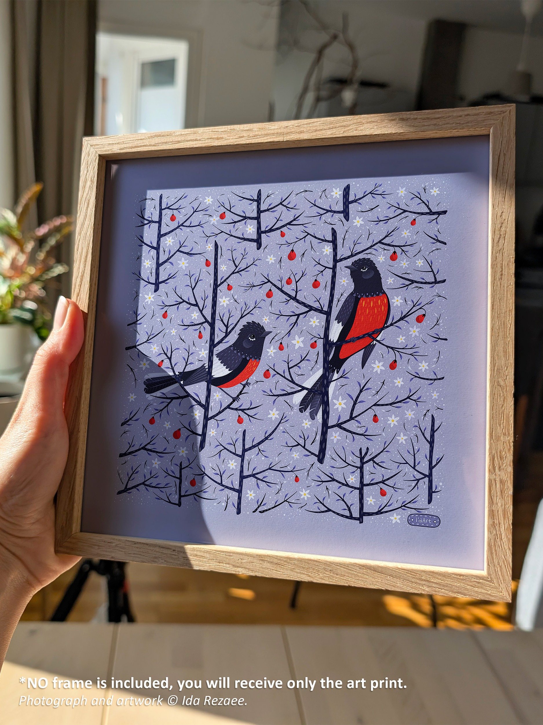 Painted Redstart - Bird Art Print product image (4)