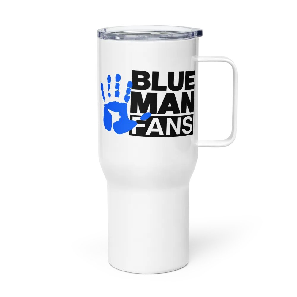 Blue Man Fans Hand Print Tumbler Mug product image (4)