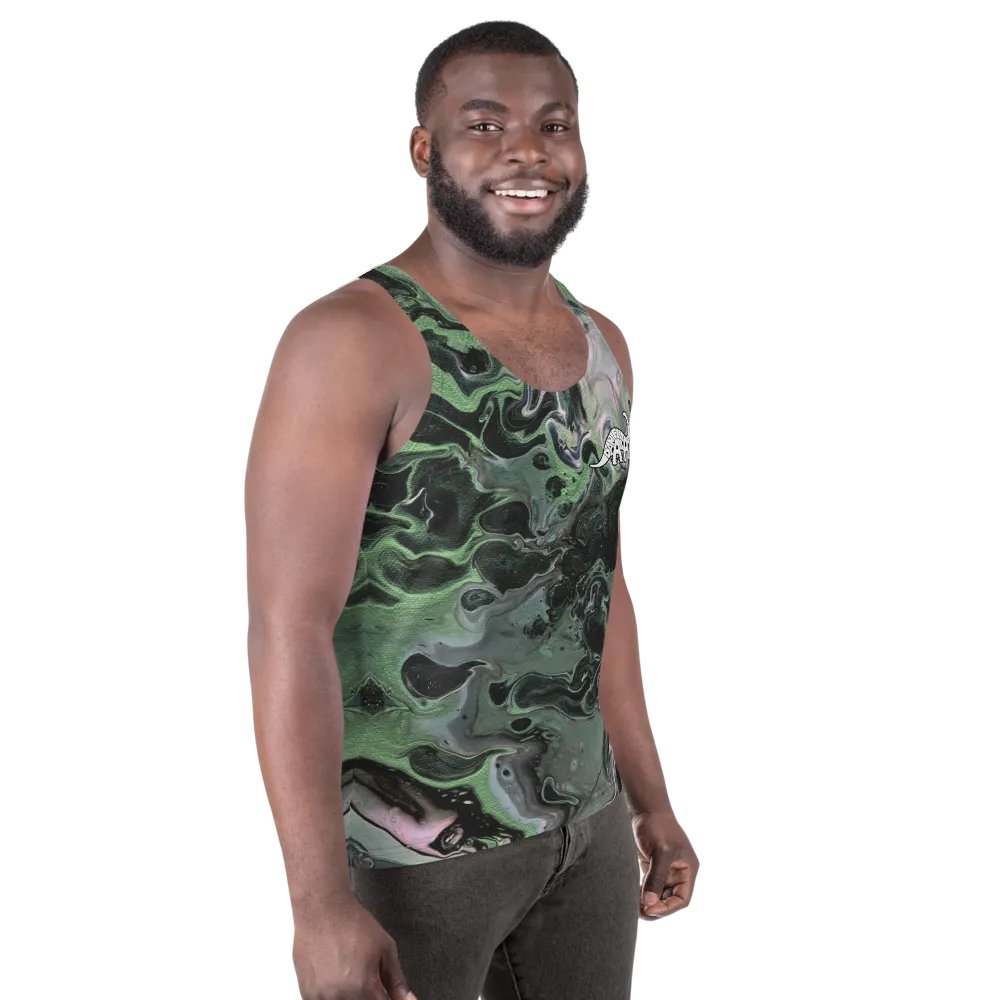 Metallic Green Fluid Acrylic Tank Top product image (6)