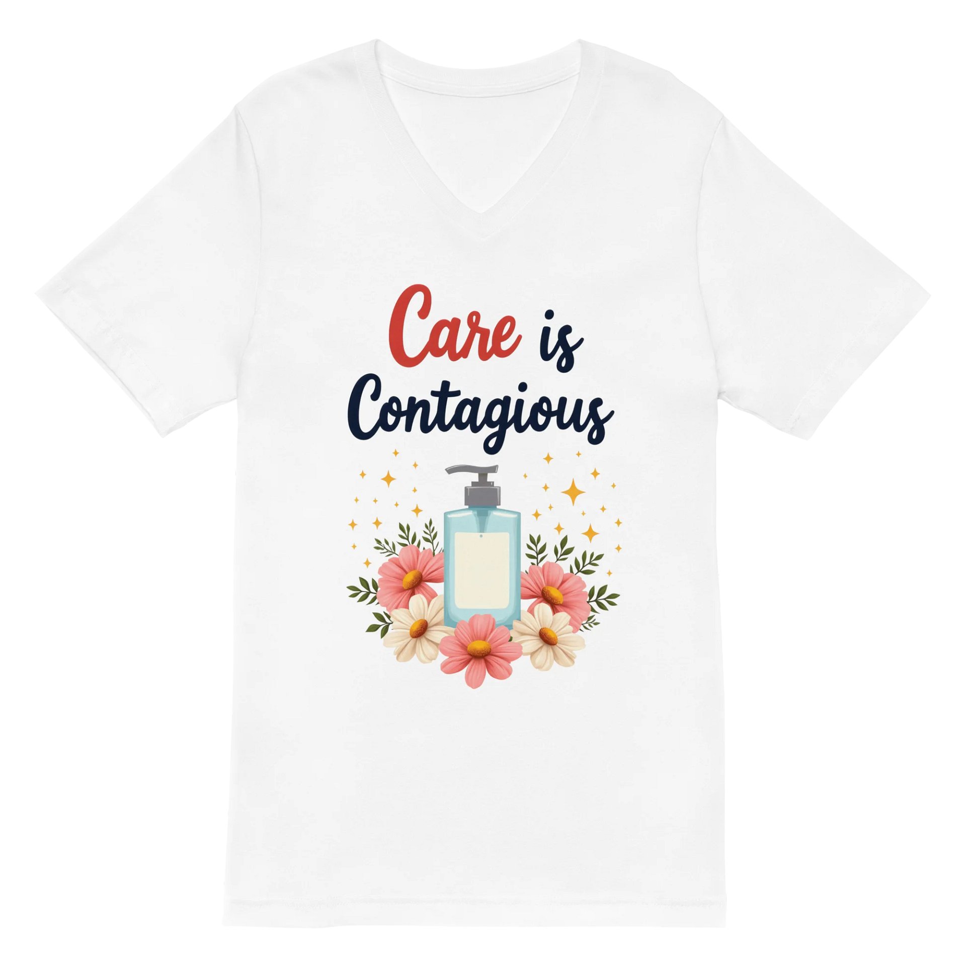 Care is Contagious V-Neck Tee product image (2)