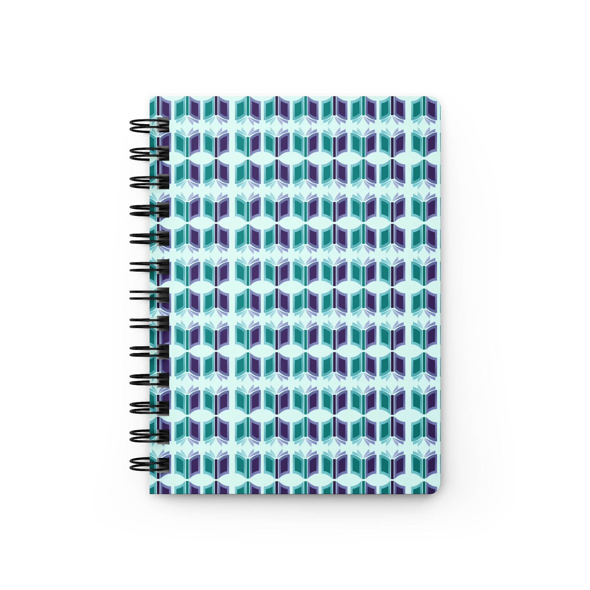 Bookish Spiral Notebook (Light Teal Background) product image (1)